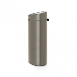 Cos de gunoi Brabantia Touch Bin New 649732, 40 L, Inchidere silentioasa si lina, Spate plat, Gri