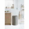 Brabantia Touch Bin New 649732, 40 L, Silent and Smooth Closing, Flat Back, Gray