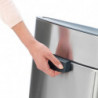 Brabantia Touch Bin New 649734 szemetes, 40 l, Csendes és sima záródás, Lapos hátsó rész, Ujjlenyomat-álló, Rozsdamentes acél/matt