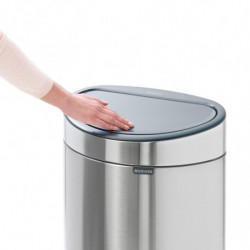 Brabantia Touch Bin New 649734 szemetes, 40 l, Csendes és sima záródás, Lapos hátsó rész, Ujjlenyomat-álló, Rozsdamentes acél/matt