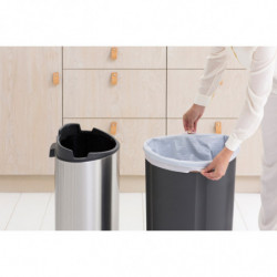 Brabantia Touch Bin New 649734 szemetes, 40 l, Csendes és sima záródás, Lapos hátsó rész, Ujjlenyomat-álló, Rozsdamentes acél/matt