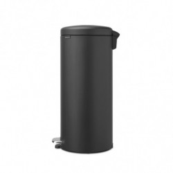 Brabantia NewIcon 649753 Pedal Bin, 30 L, Soft-Close, Non-Slip Base, Satin Finish, Dark Gray
