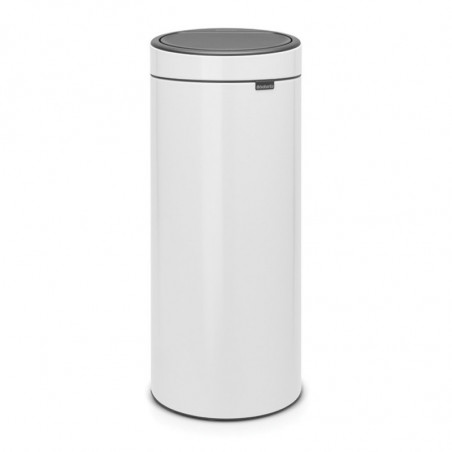 Κάδος Brabantia Touch Bin New 649999, 30 l, αθόρυβο και ομαλό κλείσιμο, Λευκό