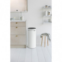 Кош за боклук Brabantia Touch Bin New 649999, 30 л, Безшумно и плавно затваряне, Бял