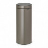 Brabantia Touch Bin New 650007 Trash Can, 30 L, Silent and Smooth Closing, Gray