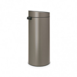 Brabantia Touch Bin New 650007 Trash Can, 30 L, Silent and Smooth Closing, Gray