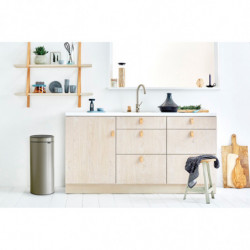 Кош за боклук Brabantia Touch Bin New 650007, 30 л, Безшумно и плавно затваряне, Сив