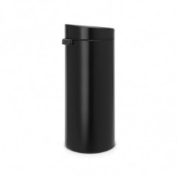Κάδος Brabantia Touch Bin New 650008, 30 l, αθόρυβο και ομαλό κλείσιμο, Μαύρο ματ