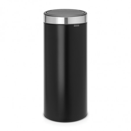Кош за боклук Brabantia Touch Bin New 650009, 30 л, Безшумно и плавно затваряне, Черен/инокс