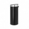 Cos de gunoi Brabantia Touch Bin New 650009, 30 L, Inchidere silentioasa si lina, Negru/Inox