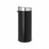 Кош за боклук Brabantia Touch Bin New 650009, 30 л, Безшумно и плавно затваряне, Черен/инокс