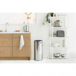 Κάδος Brabantia Touch Bin New 650010, 30 l, Αθόρυβο και ομαλό κλείσιμο, Λαμπερό όνυχα