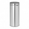 Кош за боклук Brabantia Touch Bin New 650011, 30 л, Безшумно и плавно затваряне, Инокс/мат