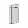 Brabantia Touch Bin New Recycle 650527, 23+10 l, αθόρυβο και ομαλό κλείσιμο, επίπεδη πλάτη, ανθεκτικό στα δακτυλικά αποτυπώματα, Inox/Matte