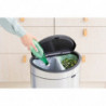 Brabantia Touch Bin New Recycle 650527, 23+10 l, Închidere silențioasă și lină, Dos plat, Rezistent la amprente, Inox/Mate