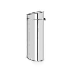 Brabantia Touch Bin New 650531, 40 l, Închidere silențioasă și lină, Dos plat, Oțel inoxidabil strălucitor