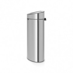 Кош за боклук Brabantia Touch Bin New 650532, 40 л, Безшумно и плавно затваряне, Плосък гръб, Инокс/мат