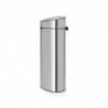 Кош за боклук Brabantia Touch Bin New 650532, 40 л, Безшумно и плавно затваряне, Плосък гръб, Инокс/мат