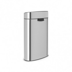 Кош за боклук Brabantia Touch Bin New 650532, 40 л, Безшумно и плавно затваряне, Плосък гръб, Инокс/мат