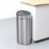 Brabantia Touch Bin New 650532 Trash Can, 40 L, Silent and Smooth Closing, Flat Back, Stainless Steel/Matte