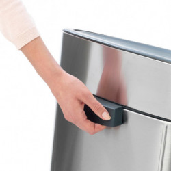 Кош за боклук Brabantia Touch Bin New 650532, 40 л, Безшумно и плавно затваряне, Плосък гръб, Инокс/мат