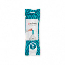 Saci de gunoi Brabantia PerfectFit NewIcon 650534, dimensiune W, 5 l, 20 buc, alb