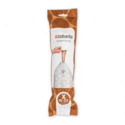 Saci de gunoi Brabantia marimea Х (NewIcon/Bo), 10-12L, 20 buc, Alb