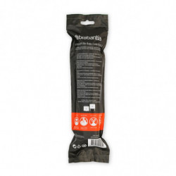 Brabantia Bo Touch/Bo Pedal Trash Bag 650538, Size R, 36 L, 10-Pack, White