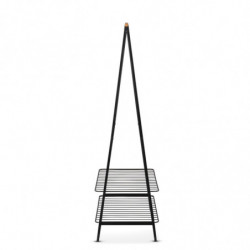 Многофункционална закачалка за дрехи Brabantia Linn 1008930, 2 рафта, Стомана, Черен