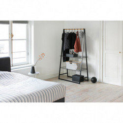 Suport multifuncțional pentru haine Brabantia Linn 1008930, 2 rafturi, Otel, Negru