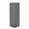 Brabantia NewIcon 1001092 Pedal Bin, 30 L, Soft-Close, Non-Slip Base, Satin Finish, Gray