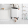 Кош за боклук Brabantia Bo Touch Hi 1001259, 60 л, Странични отвори за пренасяне, Регулируеми крака, Бял