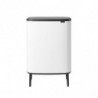 Brabantia Bo Touch Hi 1001263 szemetes, 2x30 l, Falhoz szorosan illeszkedő, Állítható lábak, Fehér
