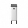 Brabantia Bo Touch Hi 1001263 szemetes, 2x30 l, Falhoz szorosan illeszkedő, Állítható lábak, Fehér