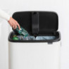 Brabantia Bo Touch Hi 1001263 szemetes, 2x30 l, Falhoz szorosan illeszkedő, Állítható lábak, Fehér