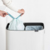 Brabantia Bo Touch Hi 1001263 szemetes, 2x30 l, Falhoz szorosan illeszkedő, Állítható lábak, Fehér