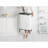 Brabantia Bo Touch Hi 1001263 szemetes, 2x30 l, Falhoz szorosan illeszkedő, Állítható lábak, Fehér
