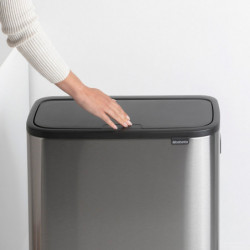 Кош за смет Brabantia Bo Touch Hi 2x30L, Matt Steel Fingerprint Proof
