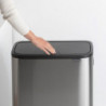 Кош за смет Brabantia Bo Touch Hi 2x30L, Matt Steel Fingerprint Proof