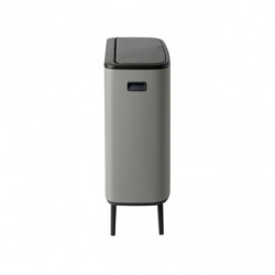 Κάδος Brabantia Bo Touch Hi 1001266, 2x30 l, Στεγανή εφαρμογή στον τοίχο, Ρύθμιση ποδιού, Ορυκτέλαιο με επικάλυψη, Γκρι