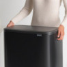 Cos de gunoi Brabantia Bo Touch 1001274, 60 L, Deschidere lina, silentioasa si larga, Rezistent la amprente, Negru mat
