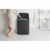 Cos de gunoi Brabantia Bo Touch 1001274, 60 L, Deschidere lina, silentioasa si larga, Rezistent la amprente, Negru mat
