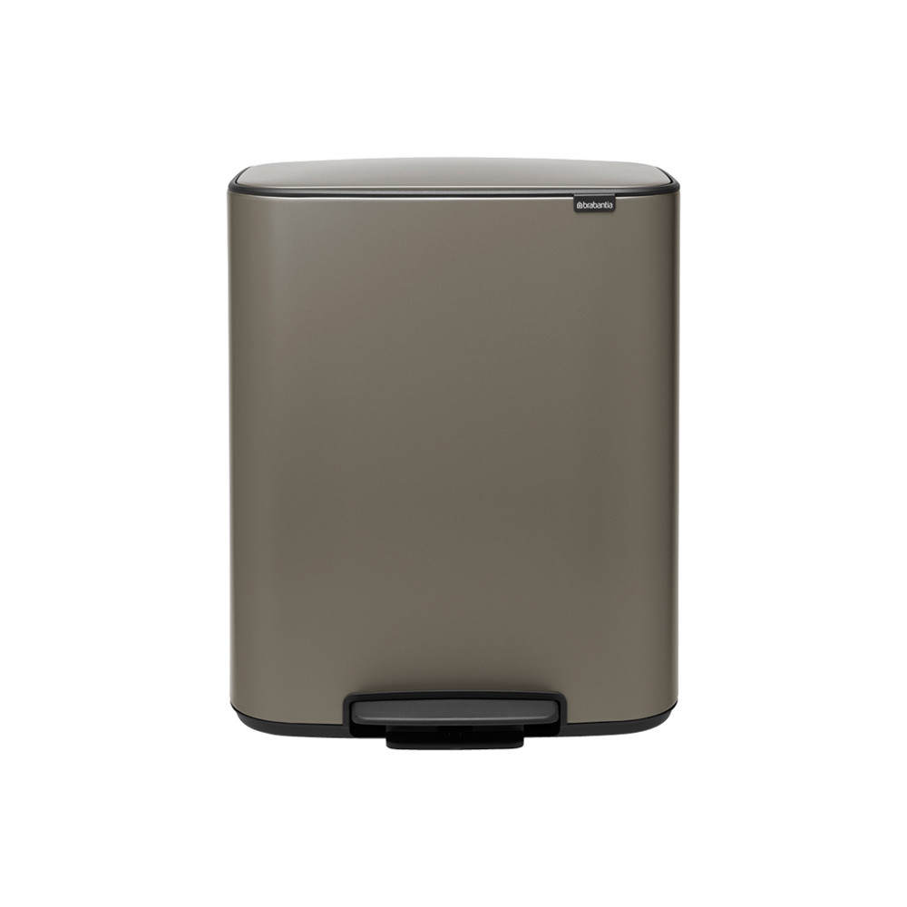 Кош за боклук Brabantia Bo Pedal 1003184, 60 л, Леко затваряне, Противоплъзгаща основа, Сив