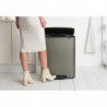 Brabantia Bo Pedal Trash Can 1003184, 60 L, Soft-Close, Non-Slip Base, Gray