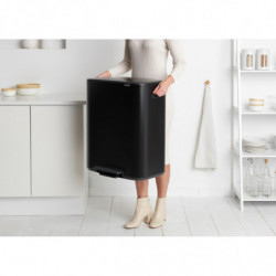 Кош за смет Brabantia Bo Pedal 60L, Matt Black