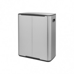 Кош за боклук Brabantia Bo Pedal 1003186, 60 л, Леко затваряне, Противоплъзгаща основа, Устойчив на пръстови отпечатъци, Инокс/Мат
