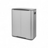 Brabantia Bo Pedal Trash Can 1003186, 60 L, Soft-Close, Non-Slip Base, Fingerprint-Resistant, Stainless Steel/Matte