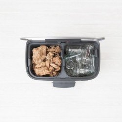 Brabantia Bo Pedal Trash Can 1003192, 2x30 L, Soft-Close, Non-Slip Base, Fingerprint-Resistant, Stainless Steel/Matte