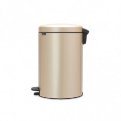 Brabantia NewIcon 1003205 Pedal Bin, 20 L, Soft-Close, Non-Slip Base, Metallic Gold