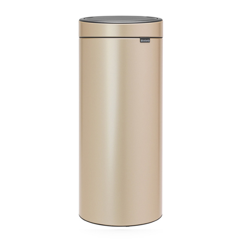 Кош за боклук Brabantia Touch Bin New 1003221, 30 л, Безшумно и плавно затваряне, Златен металик